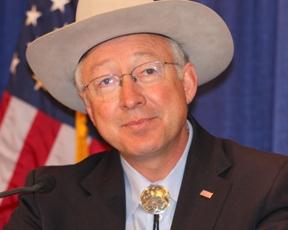 Ken Salazar wearing a Bolo Tie as necktie alternative