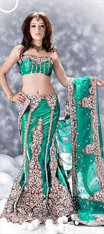 Green color lehenga