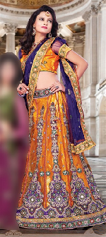 Orange color lehenga